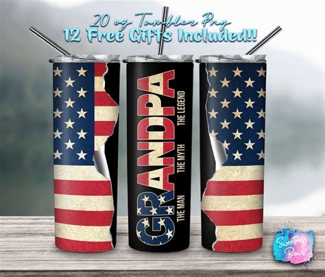 Grandpa the Man the Myth the Legend 20 Oz Skinny Tumbler - Etsy