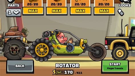 Hill Climb Racing 2 New Vehicle ROTATOR MAX Level - YouTube