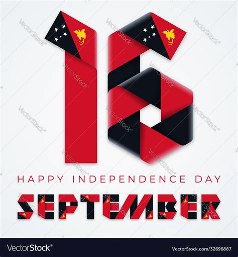 September 16 papua new guinea independence day Vector Image