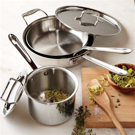 All-Clad d5 Stainless-Steel 5-Piece Cookware Set | Williams Sonoma