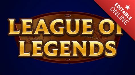 League of Legends Logo | Text Effect Generator