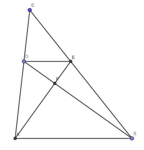 geometry - Area of a trapezoid with perpendicular diagonals, embedded in a triangle ...