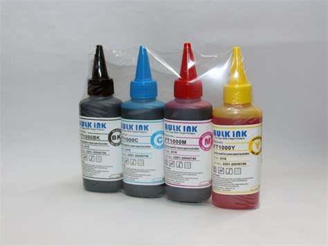 100ml Refill Bulk Ink for All Inkjet Printers Black Cyan Magenta Yellow ...