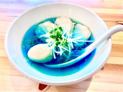 Ramen Shop In Japan Develops Chemical-Free Blue Noodle Broth