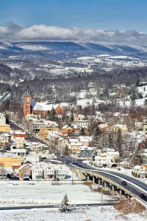 Winter View of Hollidaysburg in Snow | Hollidaysburg Photos For Sale