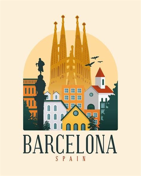 Barcelona Print Cataluña Poster Spain Poster Travel - Etsy | Barcelona ...