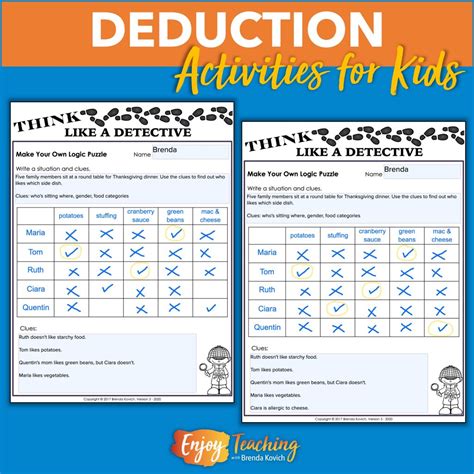 Logic Puzzles for Kids - Deductive Reasoning & Make Your Own!