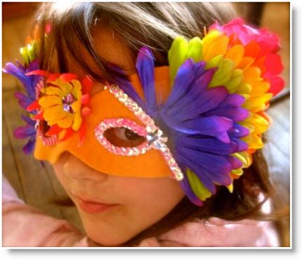 Felt and flower Mardi Gras Masks! – Felting