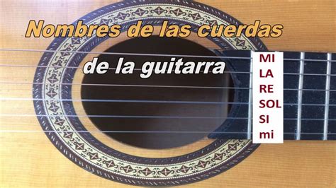 Los nombres de las cuerdas de la guitarra clásica. - YouTube