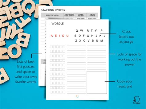 WORDLE Worksheet PDF / Printable - Etsy Australia