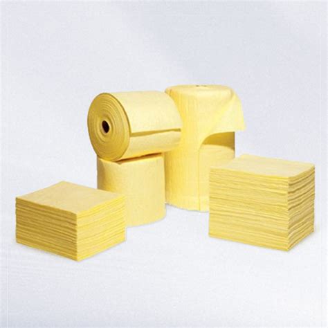 Yellow color chemical absorbent pads & roll - NWFabric