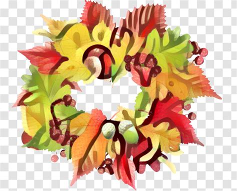 Wreath Clip Art Image Vector Graphics - Thanksgiving - Leaf Transparent PNG