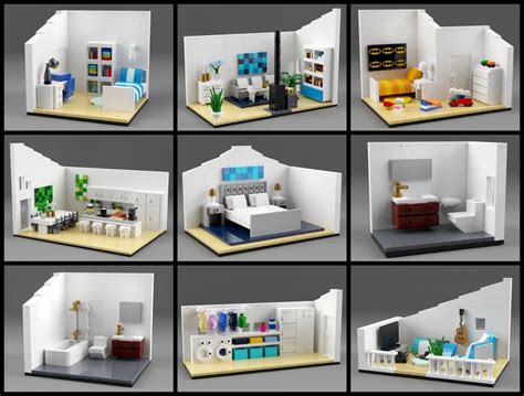 Family house interior | Lego house, Lego furniture, Lego house ideas