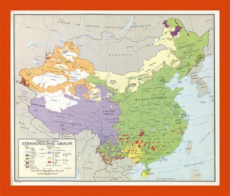 Ethnolinguistic groups map of Communist China - 1967 | Maps of China ...