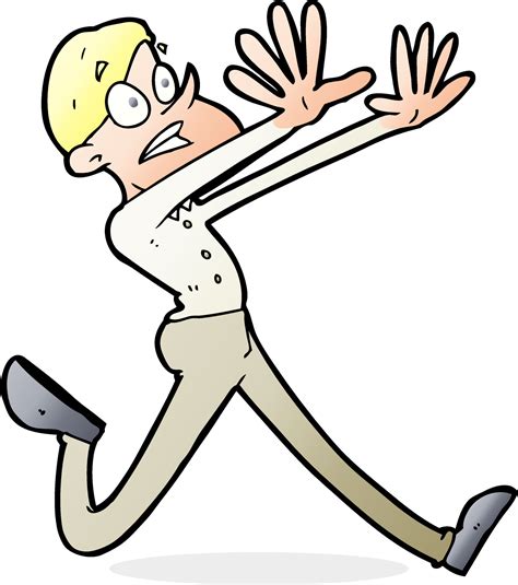 cartoon man running away 12288362 Vector Art at Vecteezy