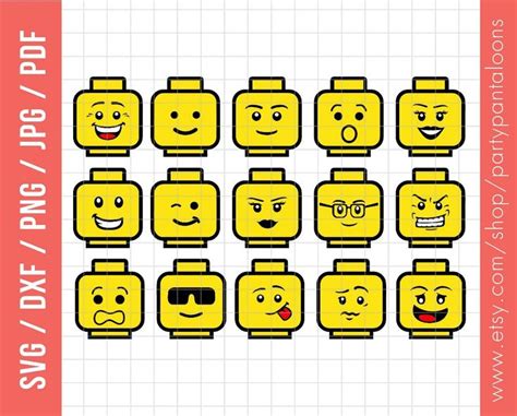 Pin by Tiana Lohr on cricut | Lego faces, Lego head, Lego party