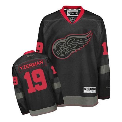 NHL Steve Yzerman Detroit Red Wings Authentic Reebok Jersey - Black Ice