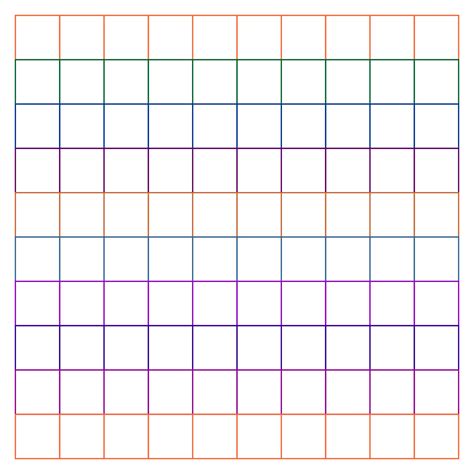 10X10 Grid Printable