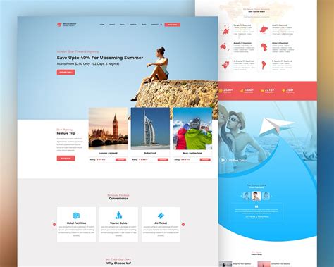 Travel Agency Website Template – Download PSD