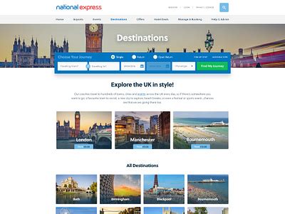 National Express Destinations by Olly Sorsby on Dribbble