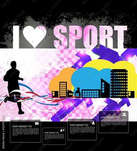 Marathon runner. Vector illustration Stock Vector | Adobe Stock