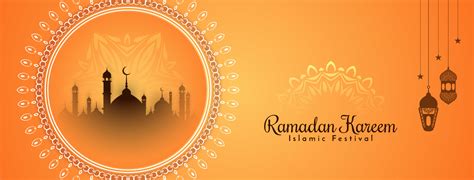 Ramadan Kareem islamic festival elegant decorative banner design ...