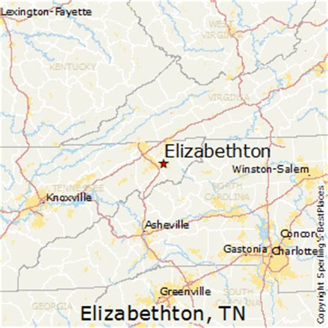 Map Of Elizabethton Tn Tennessee - Bank2home.com