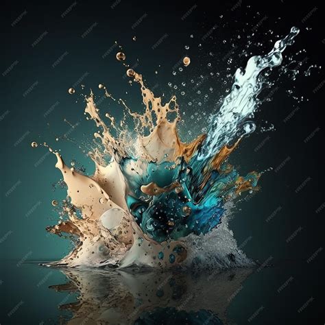 Premium AI Image | Blue water splash