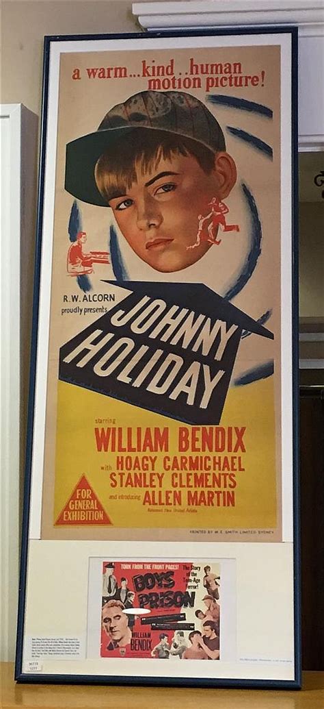 Lot - "JOHNNY HOLIDAY" MOVIE POSTER PRINTED BY W.E. SMITH LIMITED ...