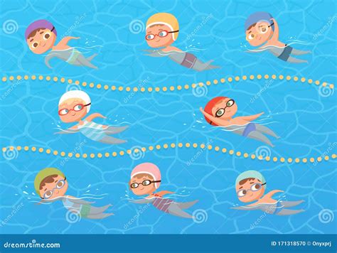 Swimming Lesson Icon Cartoon Vector. Swim Competition | CartoonDealer ...