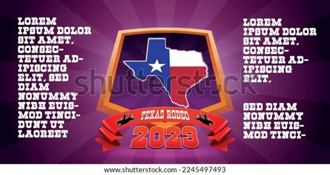 Texas Rodeo 2023 Banner Texas State Stock Vector (Royalty Free ...