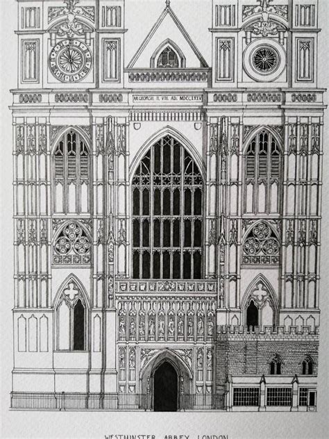 Westminster Abbey Architecture Print | Etsy