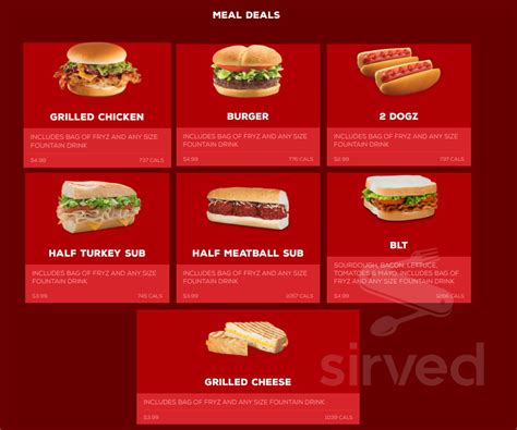 Menu - Richmond VA's Sheetz | Sirved