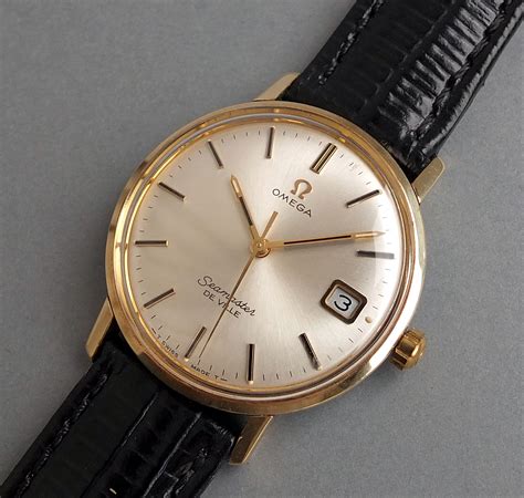 OMEGA SEAMASTER 14K solid gold capped Gents Manual Vintage Calendar ...