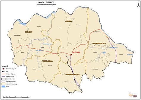 Jagtial District in Telangana - New Map, Mandals, Assembly ...