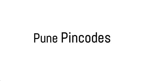 Pune Pin Code | Pune Pincode | Pin Code of Pune - YouTube