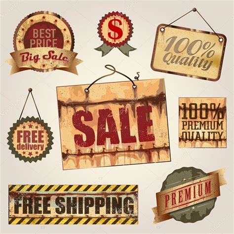 Vintage retro metal signs vector collection. — Stock Vector © brainpencil1 #28453123