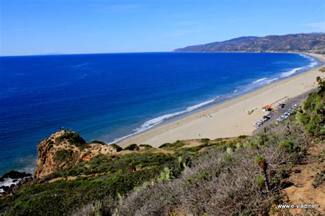 Malibu, California - View of the Zuma Beach and Malibu coast line from ...