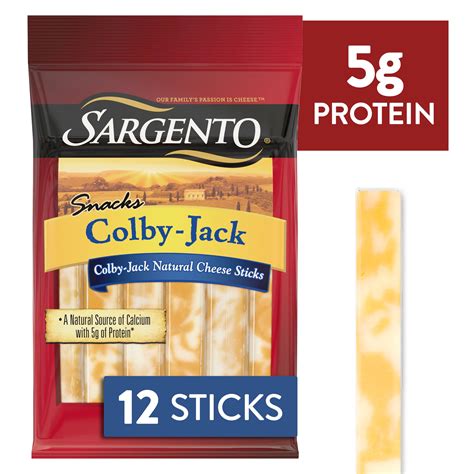 Sargento® Colby-Jack Natural Cheese Snack Sticks, 12-Count - Walmart.com