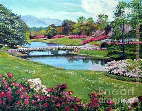 David Lloyd Glover Spring Flower Park Painting | Best Paintings For Sale