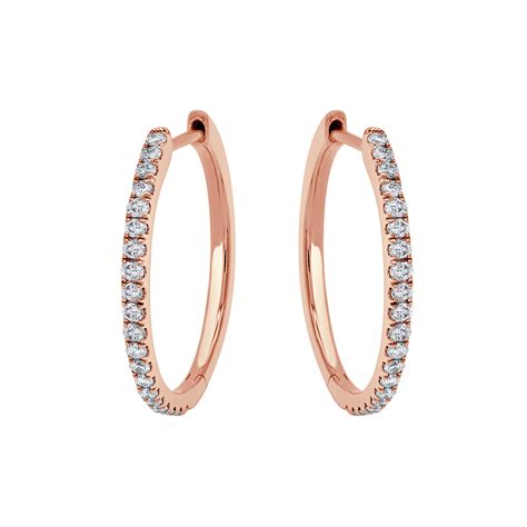 Diamond Hoop Earrings (Medium) - La Marquise Jewellery