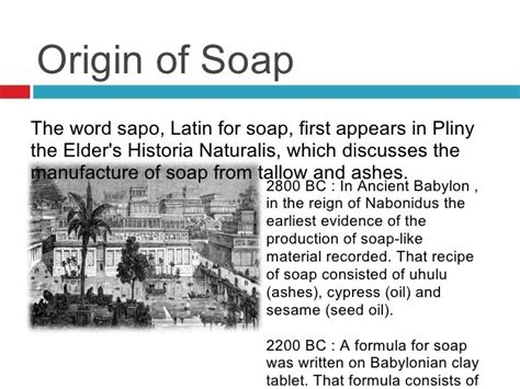 History of natural soap