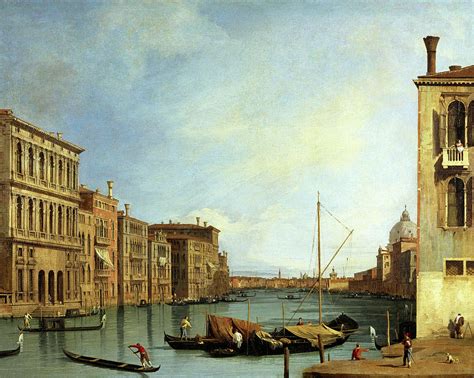 The Grand Canal from the Campo San Vio, Venice, 1728 Painting by Canaletto - Fine Art America