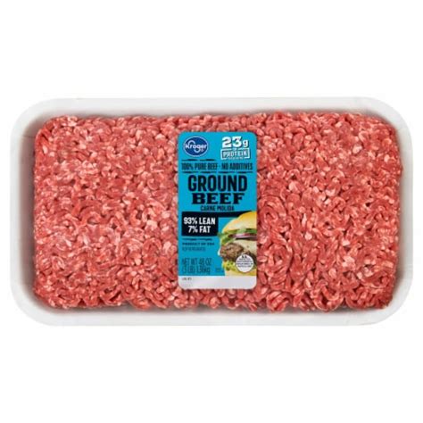 Kroger® 93% Lean Ground Beef, 3 lb - King Soopers