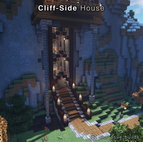 I made a Modern style Cliff-Side House! : Minecraftbuilds Minecraft Mansion, Minecraft Farm ...