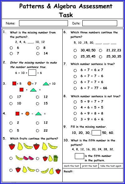 Algebra Grade 5