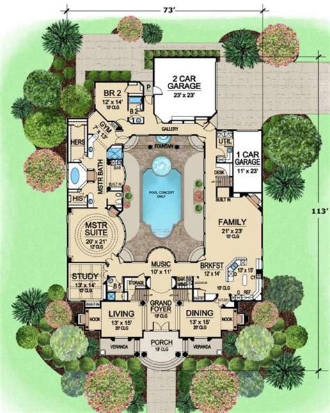 Pool in the middle of the house is kind of cool. The rest of the house needs to be reworked (don ...