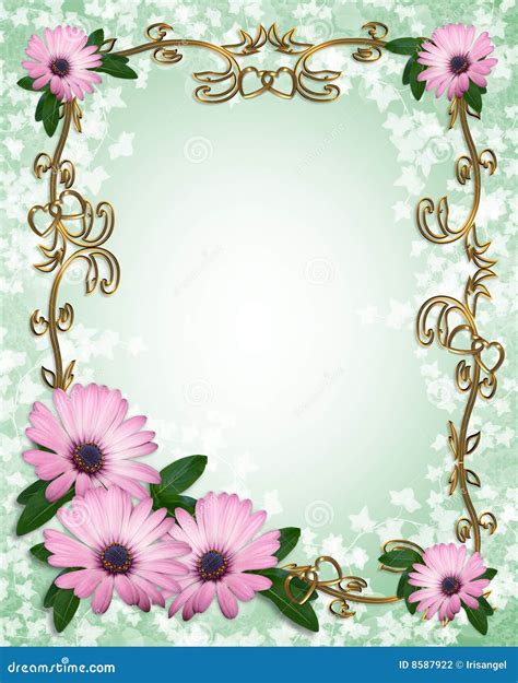 Daisy Border Template Stock Photography - Image: 8587922