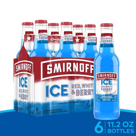 Smirnoff Ice Red White & Berry Sparkling Drink, 11.2oz Bottles, 6pk ...