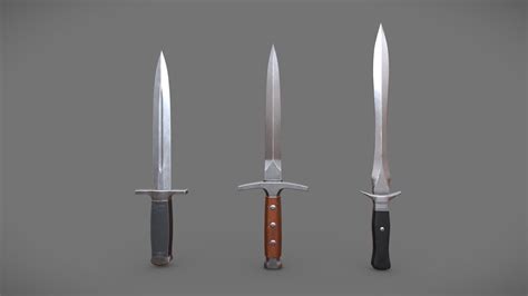 Small set of daggers - Download Free 3D model by Maksim Batyrev (@c3posw01) [8c815cc] - Sketchfab